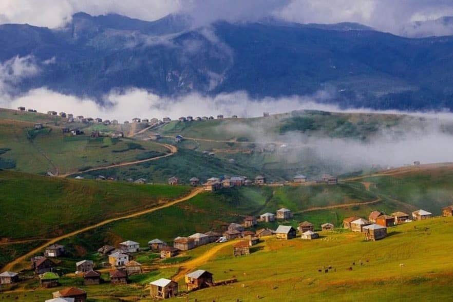 Georgian village landscape